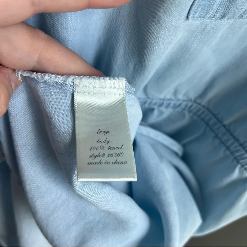 Alya Light Blue High Low Dress - Size Large - Picture 10 of 11